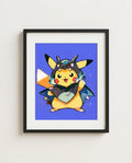 Psyduck — Magikarp Hoodie kawaii art print framed on a wall