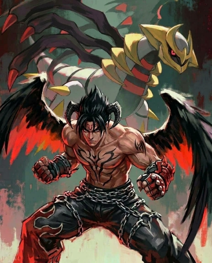 Devil Jin & Giratina Pokémon fan art print — limited edition of 5