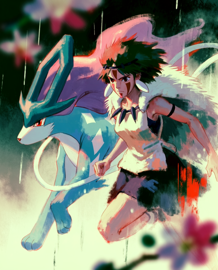 San and Suicune artwork
