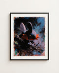Mudkip — Mud Bath impasto art print framed on a wall