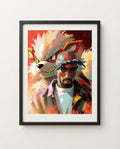 Tupac and Arcanine framed art print