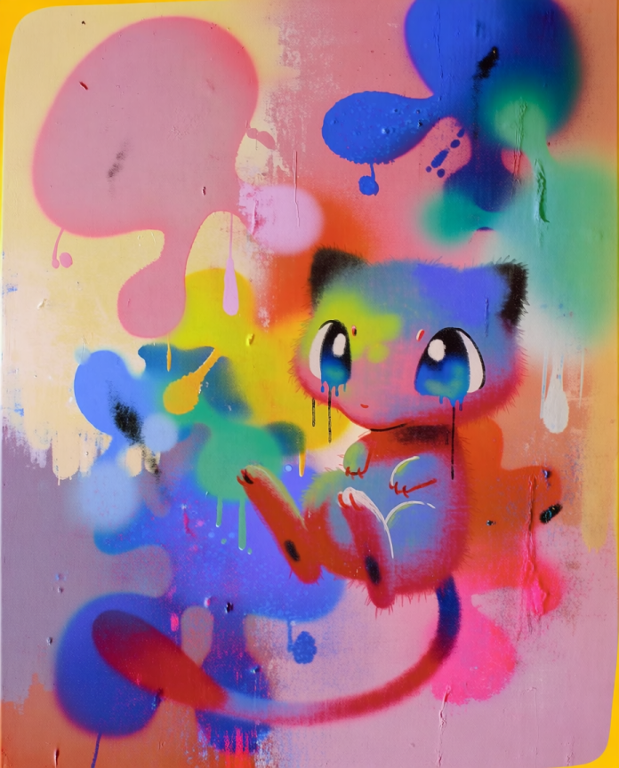 Mew — Wet Paint spray paint illustration by Dammit.png