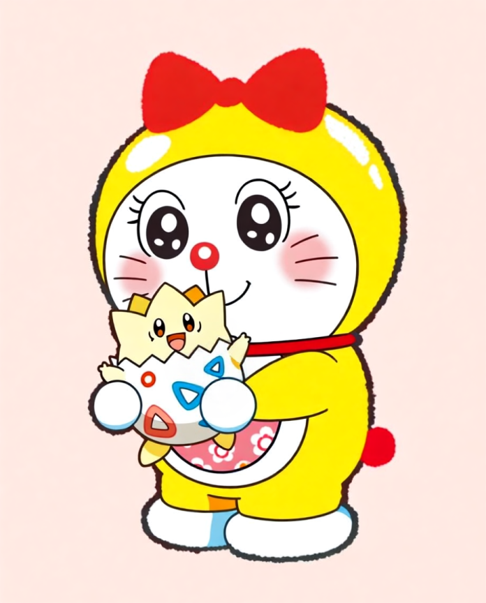 Dorami & Togepi Pokémon fan art print — limited edition of 5
