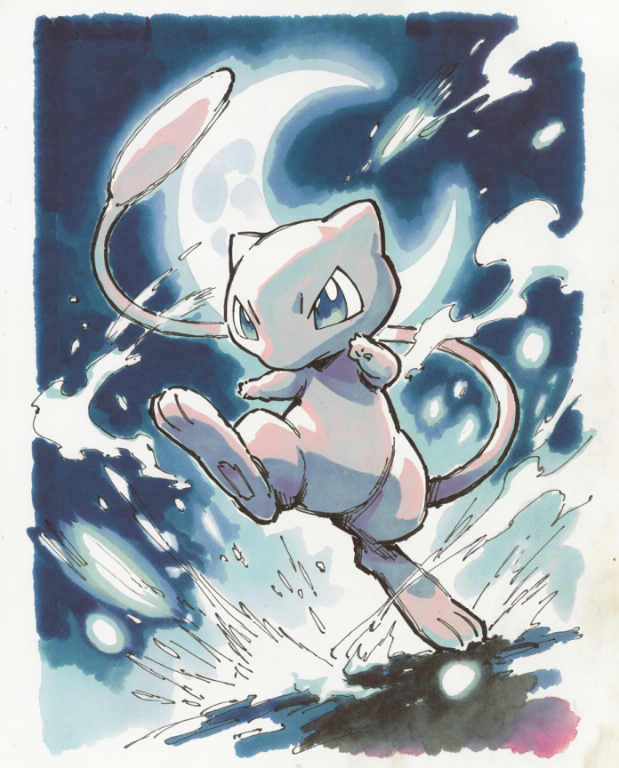 Mew Psychic Aura Pokémon art print — limited edition of 5