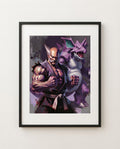 Heihachi Mishima & Nidoking art print framed on a wall — Tekken Pokémon crossover by Dammit.png
