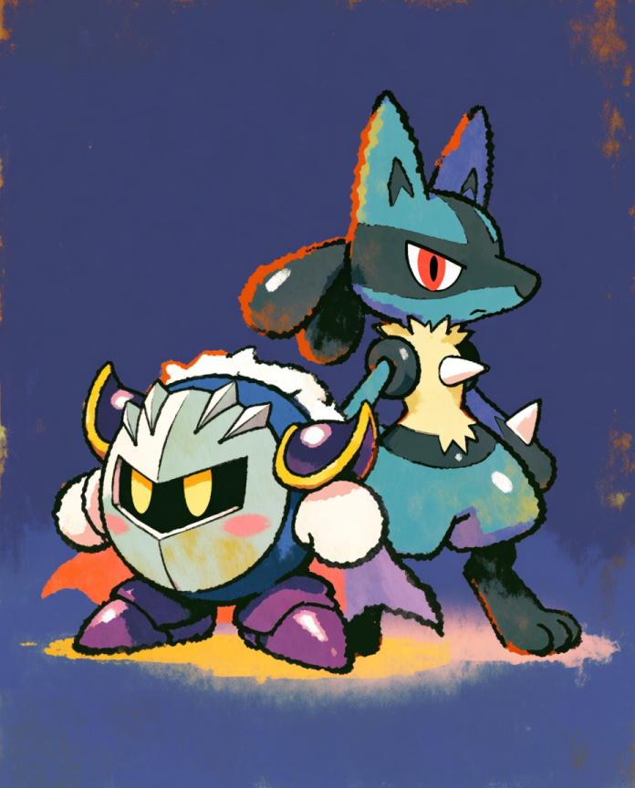 Meta Knight & Lucario Pokémon fan art print — limited edition of 5