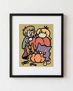 Shaggy, Scooby & Gengar — Zoinks! framed Scooby-Doo × Pokémon crossover art print by Dammit.png