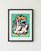 Totodile — Ghost Pirate framed Halloween art print by Dammit.png