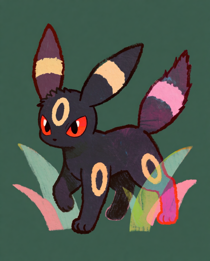 Umbreon Night Walk original artwork print